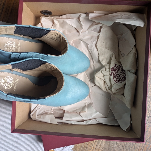 Samantha Pleet Wolverine 1000 Mile Leather Light Blue Ankle Booties - Picture 13 of 13